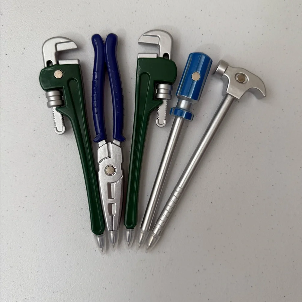 Set of 5 Tool Shaped Pens with Magnets